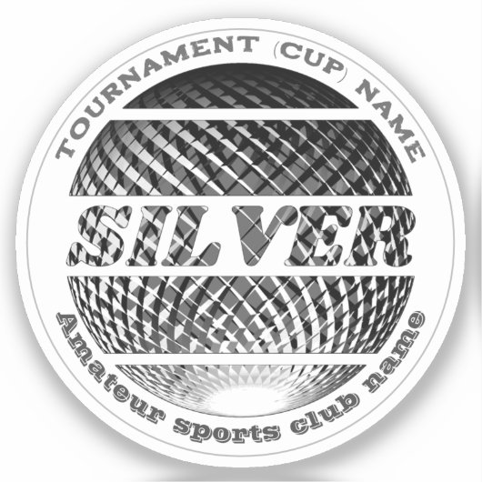 Silbermedaille 2. Platz Gewinner Runde Aufkleber (Vorderseite)