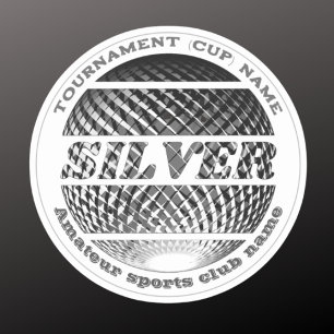 Silbermedaille 2. Platz Gewinner Runde  Aufkleber