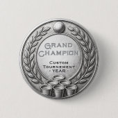 Silbermedaille Beer Pong Turniermeisterschaft Button (Vorderseite)