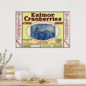 Silbermedaille Eatmor Cranberries Markenzeichen Poster (Küche)