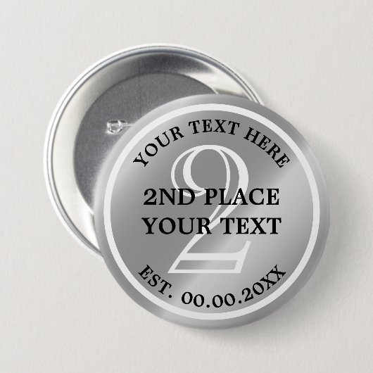 Silbermedaille für den 2. Platz im Wettbewerb Button (Vorne & Hinten)