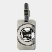 Silbermedaille-Fußball-Monogramm-Buchstabe A Gepäckanhänger (Vorderseite vertikal)