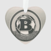 Silbermedaille-Fußball-Monogramm-Buchstabe B Ornament (Rückseite)