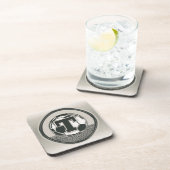 Silbermedaille-Fußball-Monogramm-Buchstabe T Getränkeuntersetzer (Rechte Seite)