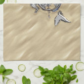 Silbermedaille im Sand Küchentuch (Gefaltet)