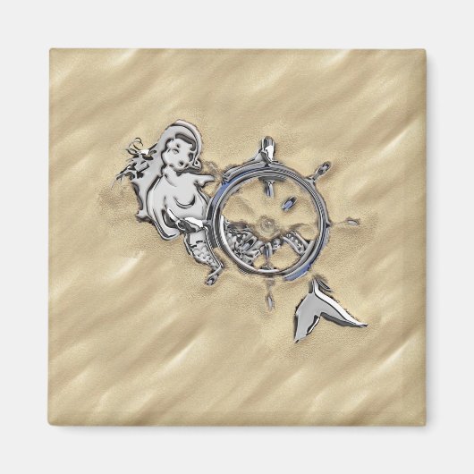 Silbermedaille im Sand Magnet (Vorne)