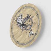 Silbermedaille in den Sand Große Wanduhr (Winkel)