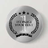 Silbermedaille Lorbeerkranz Wappen 1. Platz Gewinn Button (Vorderseite)