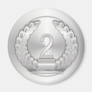 Silbermedaille Magnet