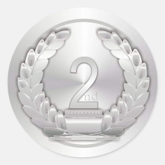 Silbermedaille Runder Aufkleber (Vorderseite)