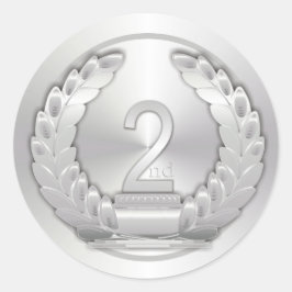 Silbermedaille Runder Aufkleber