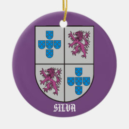 Silbermedaille Weihnachten Keramik Ornament