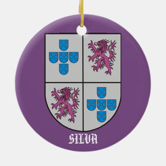 Silbermedaille Weihnachten Keramik Ornament (Hinten)