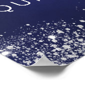 Silbermedaille willkommen im Glitzer Quinceanera Poster (Ecke)