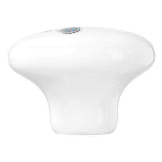 Silbermeerschildkröte Weißes Übel Keramikknauf (Seitenansicht)