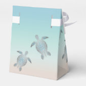 Silbermeerschildkröten Custom Birthday Favor Box Geschenkschachtel (Rückseite)