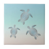 Silbermeerschildkrötenstrand Fliese (Vorderseite)