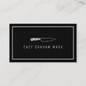 Silbermesser, Modernes Gourmet, Koch, Kochen Visitenkarte (Vorderseite)