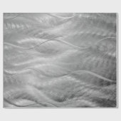 Silbermetall Abstrakt Geschenkpapier (Flach)