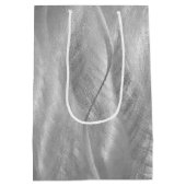 Silbermetall Abstrakt Mittlere Geschenktüte (Rückseite)