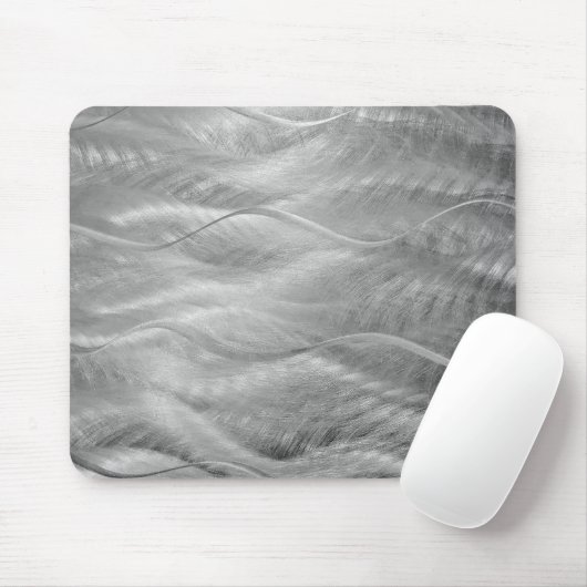 Silbermetall Abstrakt Mousepad (Mit Mouse)