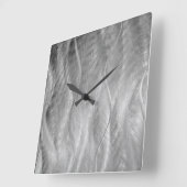 Silbermetall Abstrakt Quadratische Wanduhr (Winkel)