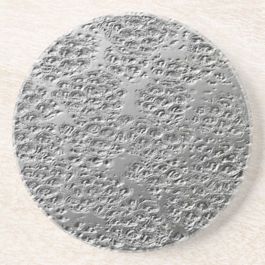 Silbermetall beschädigt getränkeuntersetzer (Vorne)