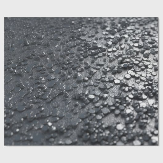 Silbermetall Geschenkpapier (Flach)