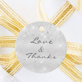 Silbermetall Glitzer Staub danke Ihnen Hochzeit Geschenkanhänger