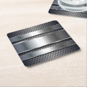 Silbermetall-Industrie Rechteckiger Pappuntersetzer (angewinkelt)