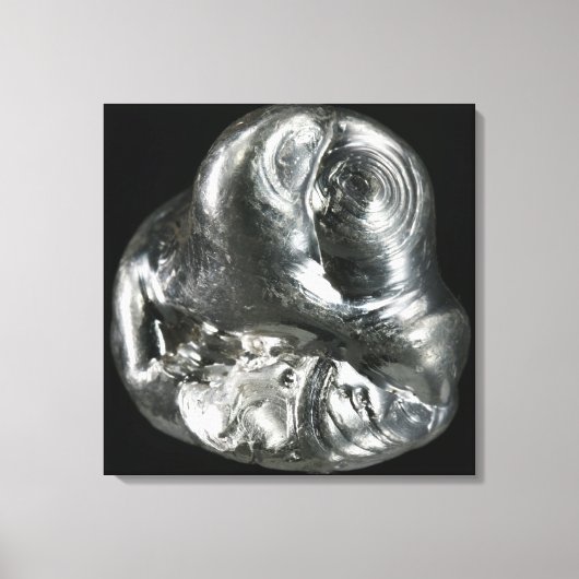 Silbermetall Leinwanddruck (Vorderseite)