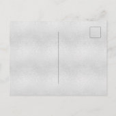 Silbermetall Rose Gold Glitzer Einladungspostkarte (Rückseite)