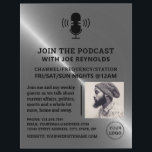 Silbermetalleffekt, Podcaster, Podcast Flyer<br><div class="desc">Silver Metal Effect,  Podcaster,  Podcast Werbe-Flyer vom Business Card Store.</div>