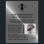 Silbermetalleffekt, Podcaster, Podcast Flyer<br><div class="desc">Silver Metal Effect,  Podcaster,  Podcast Werbe-Flyer vom Business Card Store.</div>