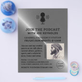 Silbermetalleffekt, Podcaster, Podcast Flyer (Einzeln)