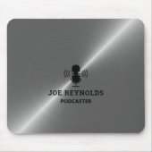 Silbermetalleffekt, Podcaster, Podcast Mousepad (Vorne)