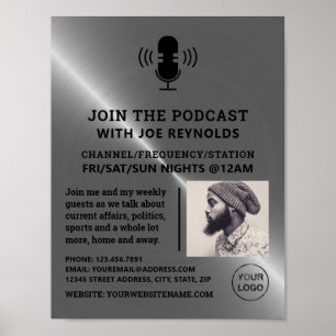Silbermetalleffekt, Podcaster, Podcast Poster