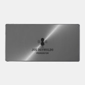 Silbermetalleffekt, Podcaster, Podcast Schreibtischunterlage (Vorderseite)