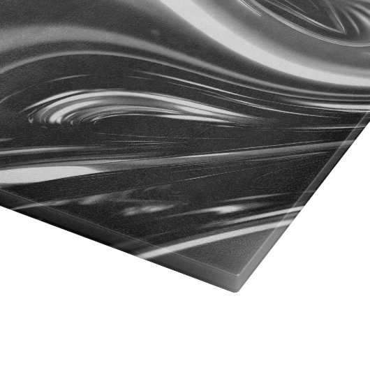 Silbermetallglas Schneidebrett (Ecke)