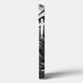 Silbermetallgravur aus abstraktem Graustahl Case-Mate iPhone Hülle (Rückseite / Links)