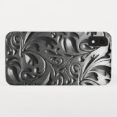 Silbermetallgravur aus abstraktem Graustahl Case-Mate iPhone Hülle (Rückseite (Horizontal))