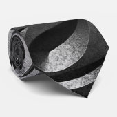 Silbermetallgravur aus abstraktem Graustahl Krawatte (Gerollt)