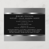 Silbermetallischer eleganter Flyer (Rückseite)