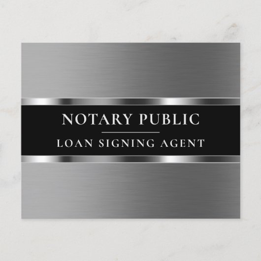 Silbermetallischer eleganter Flyer (Vorderseite)