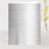 Silbermetallstruktur Karte (Gelbe Blume)