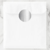 Silbermetallstruktur Runder Aufkleber (Tasche)