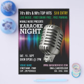 Silbermikrophon, Karaoke-Eventwerbung Flyer (Einzeln)