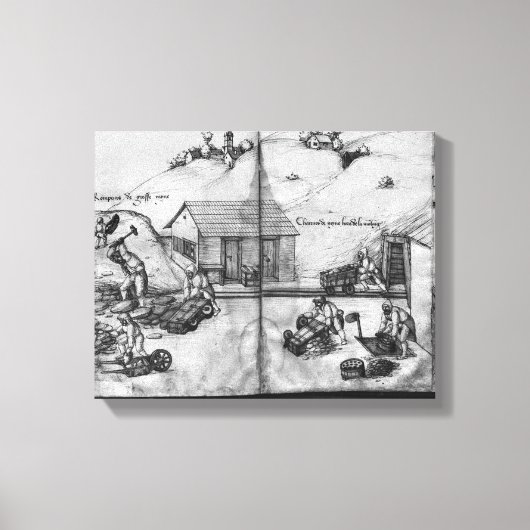 Silbermine von La Croix-aux-Mines Leinwanddruck (Vorderseite)