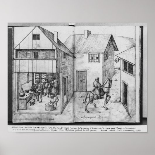 Silbermine von La Croix-aux-Mines, Lothringen Poster (Vorne)