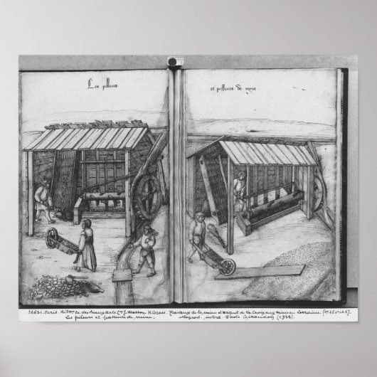 Silbermine von La Croix-aux-Mines, Lothringen Poster (Vorne)